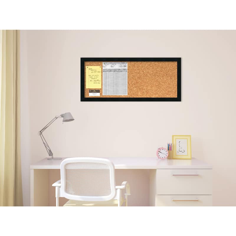'Mezzanotte Cork Board - Panel' Message Board 32 x 14-inch - 32 x 14-inch