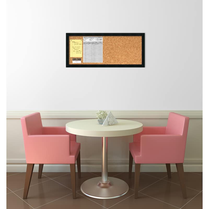 'Mezzanotte Cork Board - Panel' Message Board 32 x 14-inch - 32 x 14-inch