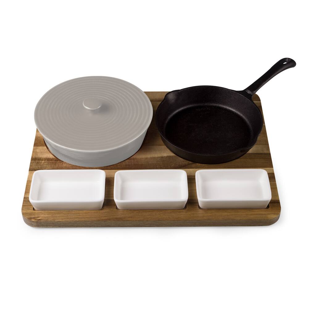 Acacia Wood Fajita Station