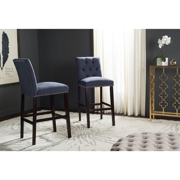 Navy Blue Leather Bar Stools Photos