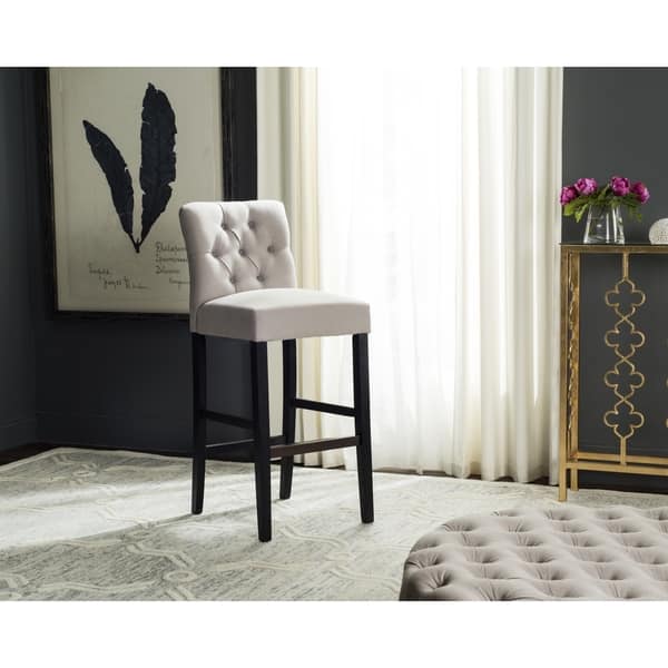 Safavieh Tiffany Taupe/Gray Upholstered Bar Stool