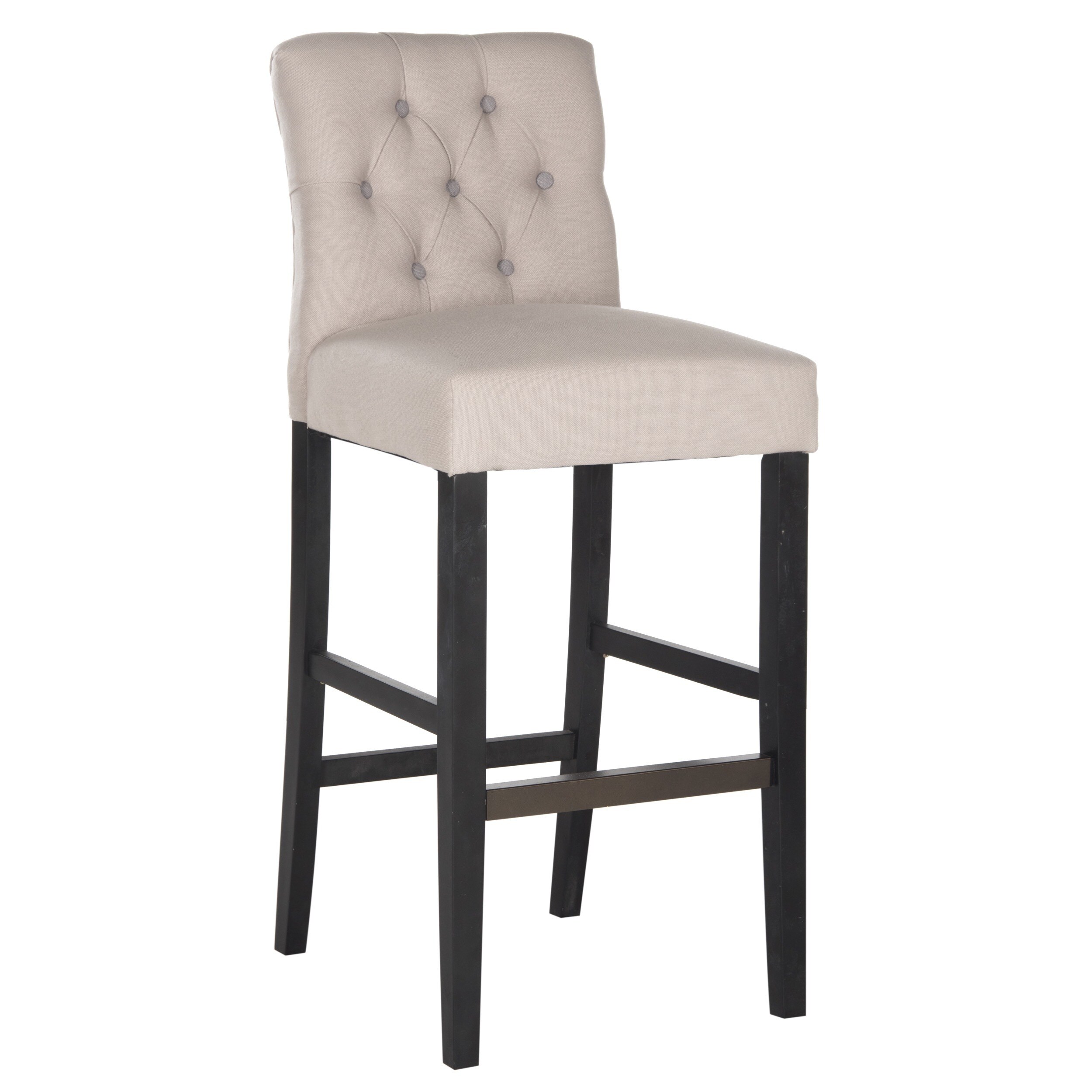 Safavieh Tiffany Taupe/Gray Upholstered Bar Stool Safavieh Tiffany Taupe/Gray Upholstered Bar Stool