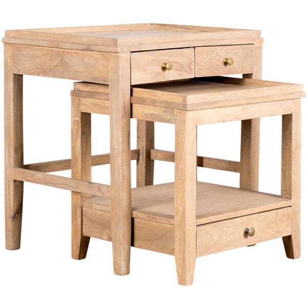 Shop Handmade Mango Nesting Tables (India) Free Shipping Today 11391202