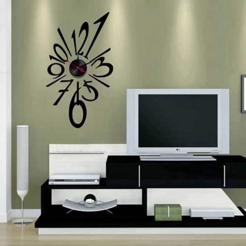 Modern Home Self-adhesive DIY 3D Splat Wall Clock