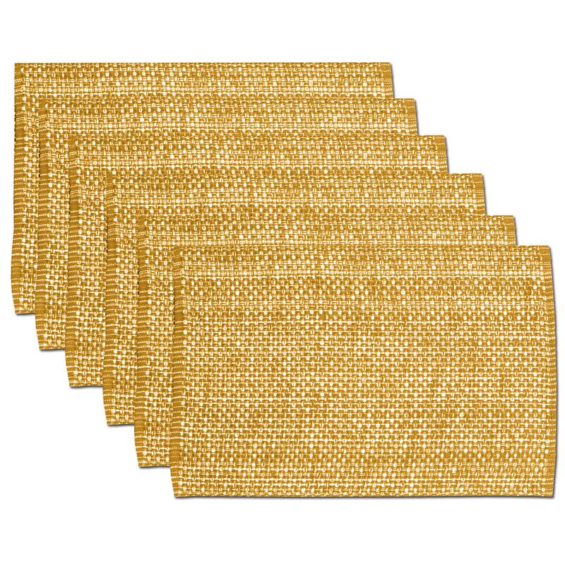 Trends Collection Orange Cotton Two-tone Placemats (2, 4 or 6) - Set of 6