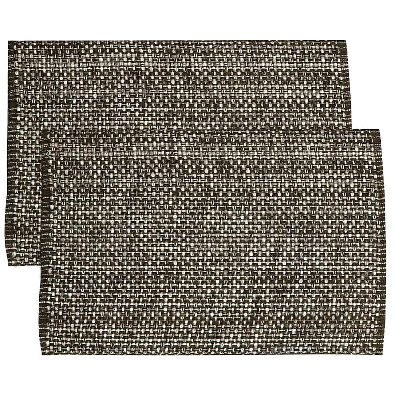 Trends Collection Chocolate Cotton Two-tone Placemats (2, 4 or 6) - Set of 2
