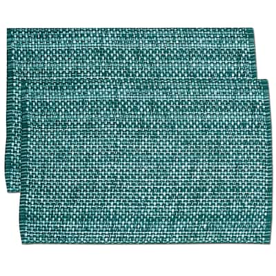 Trends Collection Turquoise Cotton Two-tone Placemats (2, 4 or 6)