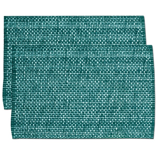 Shop Turquoise Cotton Twotone Placemats (Set of 2, 4 or 6) On Sale