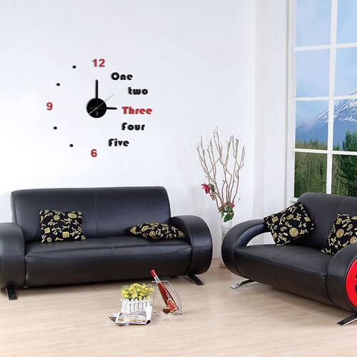 Modern Home Self-adhesive DIY 3D Lucy Wall Clock
