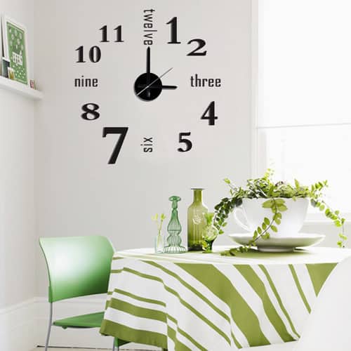 Modern Home Self-adhesive DIY 3D Linus Wall Clock
