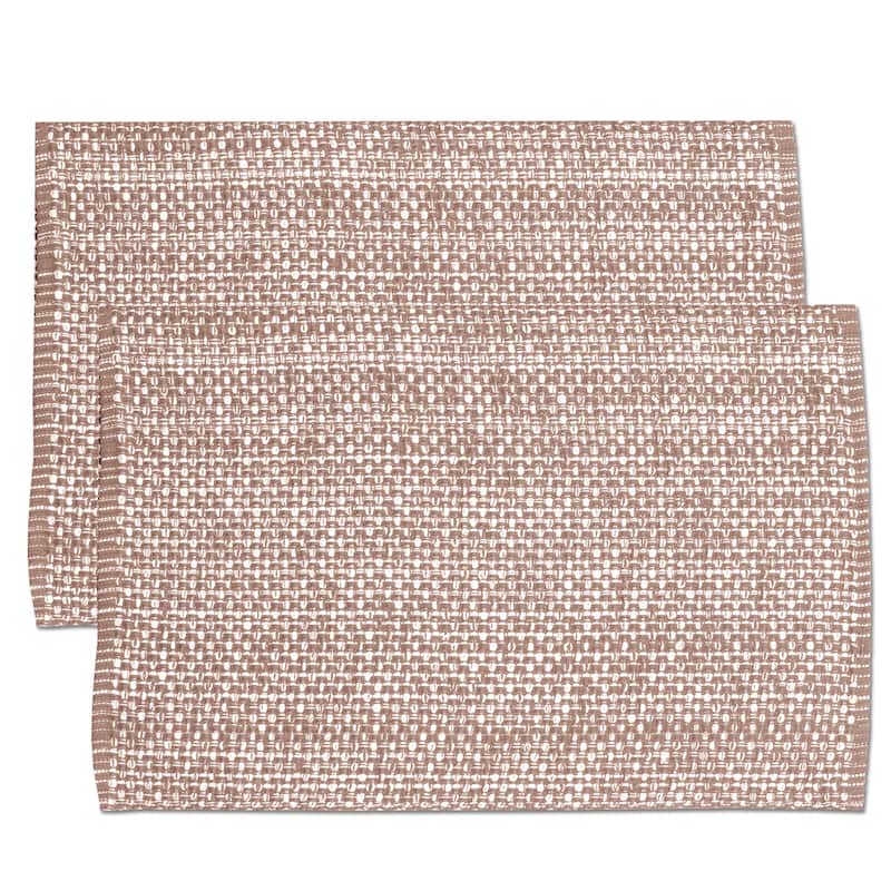 Trends Collection Taupe Cotton Two-tone Placemats (2, 4 or 6) - Set of 2