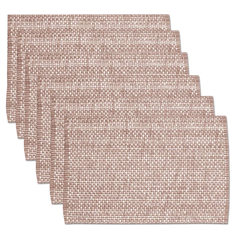 Trends Collection Taupe Cotton Two-tone Placemats (2, 4 or 6) - Set of 6