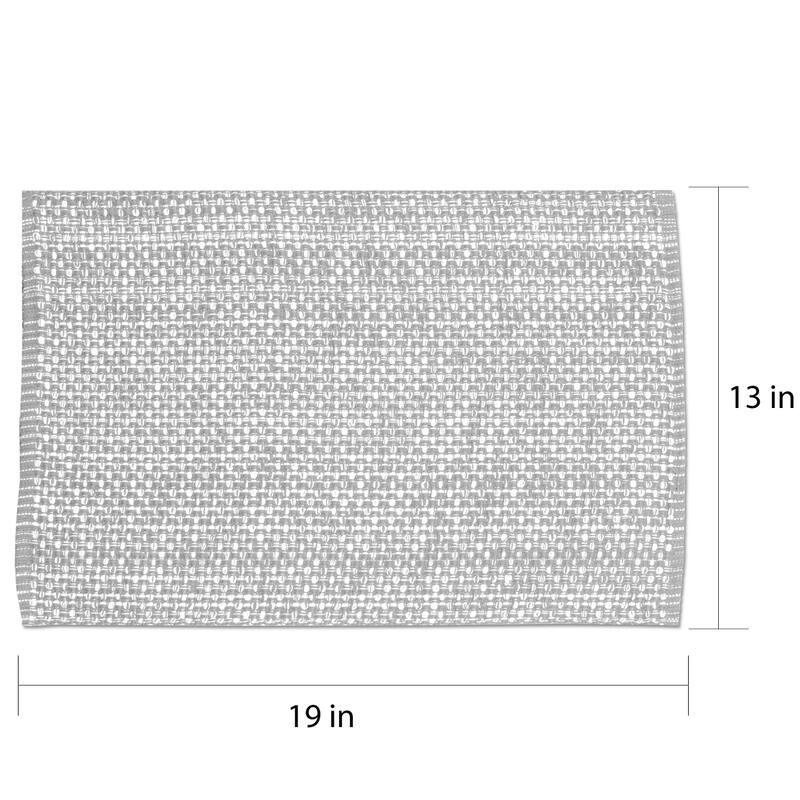 Trends Collection Grey Cotton Two-tone Placemats (Set of 2, 4 or 6)