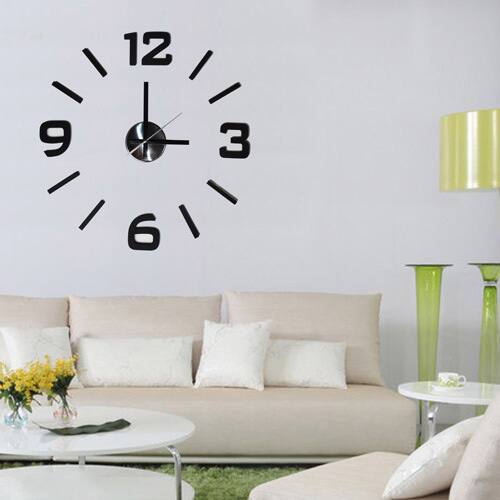 Modern Home Self-adhesive DIY 3D Executive Wall Clock