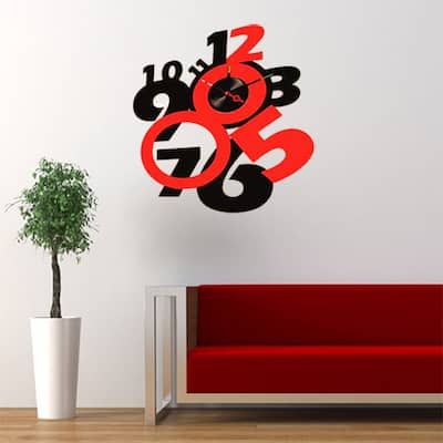 Modern Home Self-adhesive DIY 3D Crazy Eight Wall Clock