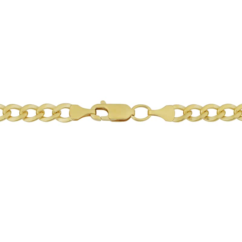 Fremada 14k Yellow Gold Filled 5mm High Polish Miami Cuban Link Chain Necklace