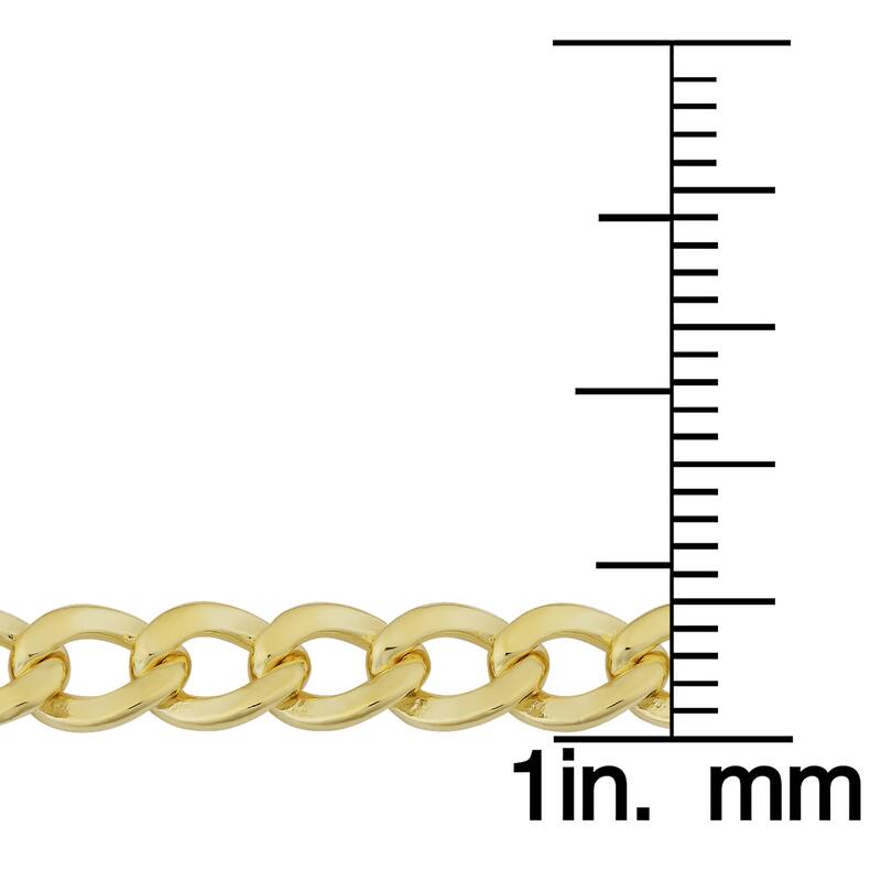 Fremada 14k Yellow Gold Filled 5mm High Polish Miami Cuban Link Chain Necklace