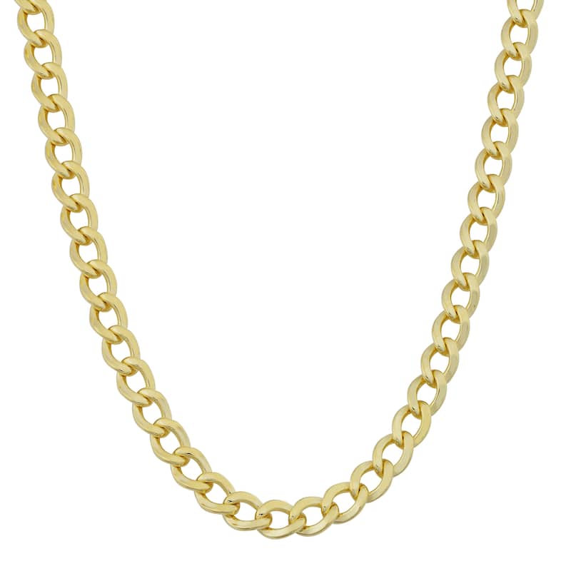 Fremada 14k Yellow Gold Filled 5mm High Polish Miami Cuban Link Chain Necklace