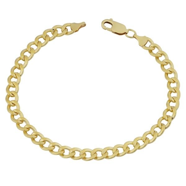 Fremada 14k Yellow Gold Filled 6mm High Polish Men's Miami Cuban Curb Link 8.5-inch Bracelet