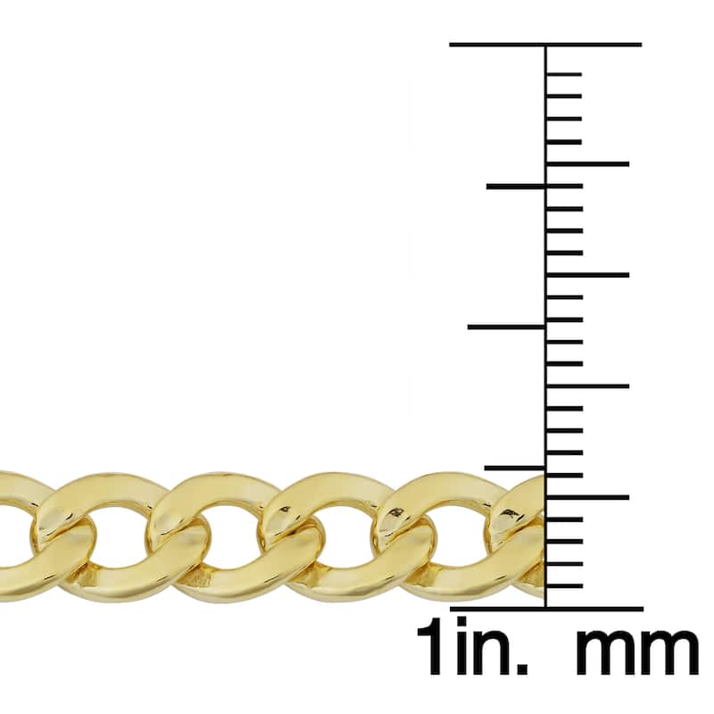 Fremada 14k Yellow Gold Filled 6mm High Polish Miami Cuban Link Men's Chain Necklace