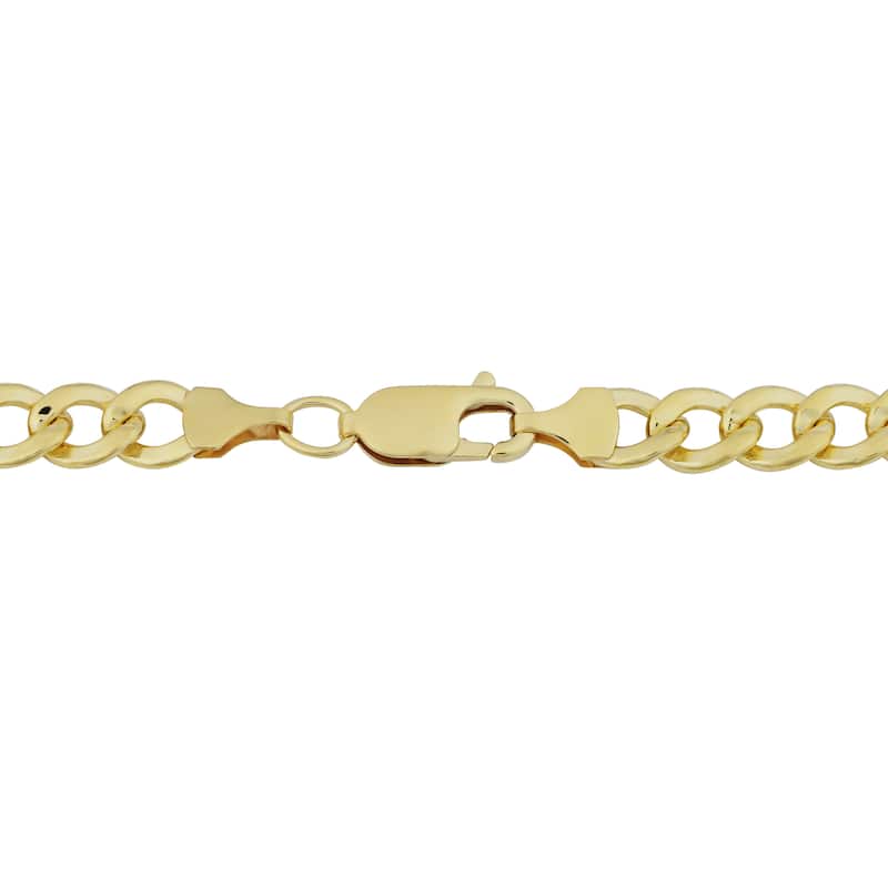 Fremada 14k Yellow Gold Filled 6mm High Polish Miami Cuban Link Men's Chain Necklace