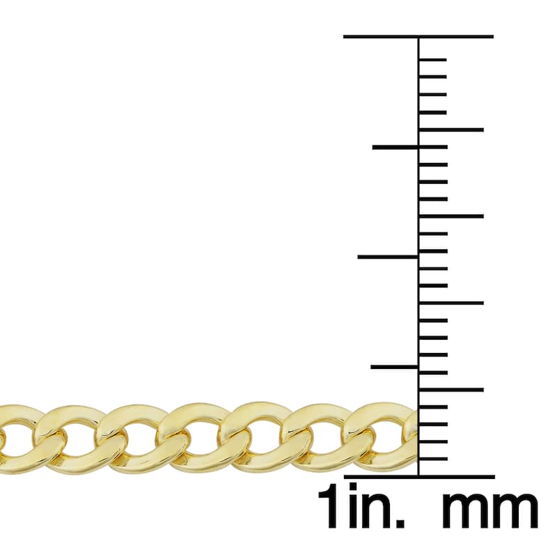 Fremada 14k Yellow Gold Filled 4.2mm High Polish Miami Cuban Curb Link Chain Necklace