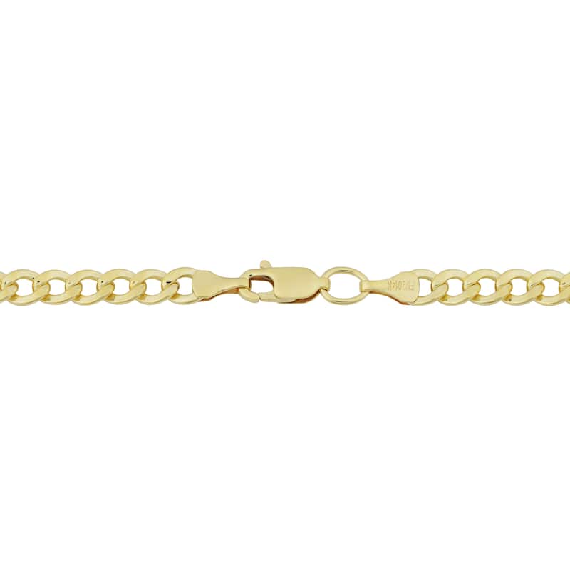 Fremada 14k Yellow Gold Filled 4.2mm High Polish Miami Cuban Curb Link Chain Necklace
