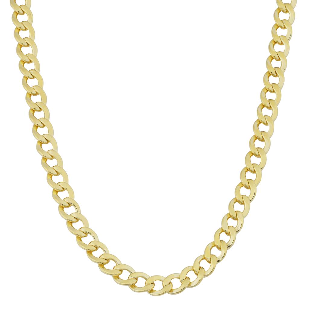 Fremada 14k Yellow Gold Filled 4.2mm High Polish Miami Cuban Curb Link Chain Necklace