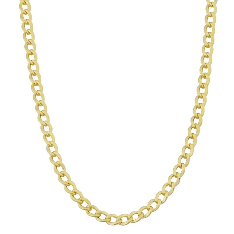 Fremada 14k Yellow Gold Filled 3.2mm High Polish Miami Cuban Curb Link Chain Necklace