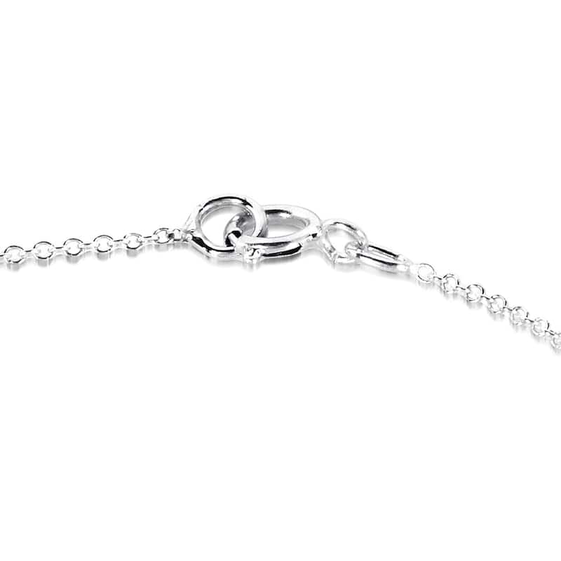 Annello by Kobelli 14k White Gold 1/4ct Diamond Solitaire Bezel Bracelet