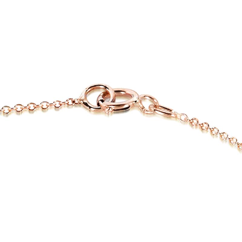Annello by Kobelli 14k Rose Gold 1/4ct Diamond Solitaire Bezel Bracelet