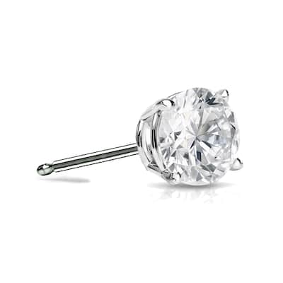 Auriya 14k Gold 1/4ct TDW Round SINGLE STUD (1) Diamond Earring
