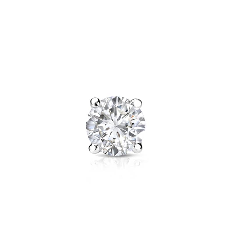 Auriya 14k Gold 1/4ct TDW Round SINGLE STUD (1) Diamond Earring