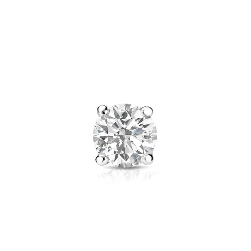 Auriya 1/4ctw Round SINGLE STUD (1) Diamond Earring 14k Gold
