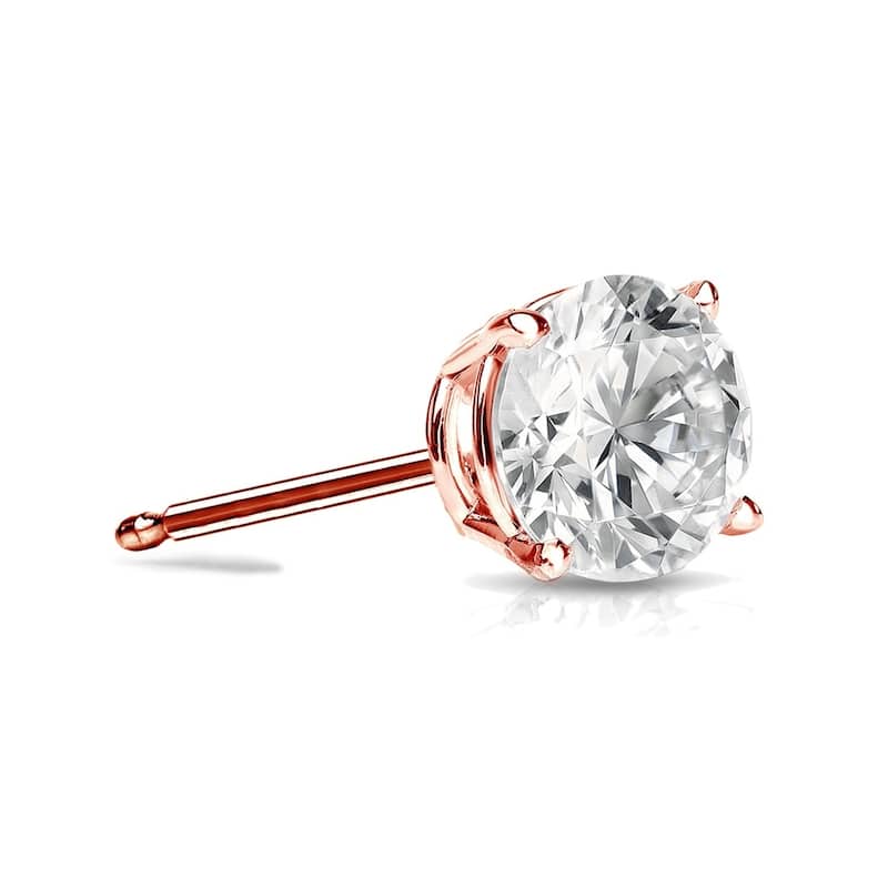 Auriya 1/4ctw Round SINGLE STUD (1) Diamond Earring 14k Gold