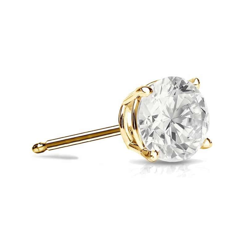 Auriya 1/4ctw Round Diamond SINGLE STUD (1) Earring 14k Gold - Yellow