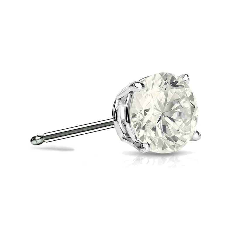 Auriya 1/4ctw Round Diamond SINGLE STUD (1) Earring 14k Gold - White