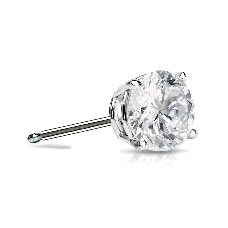 Auriya 1/3ctw Round Diamond SINGLE STUD (1) Earring 14k Gold - White
