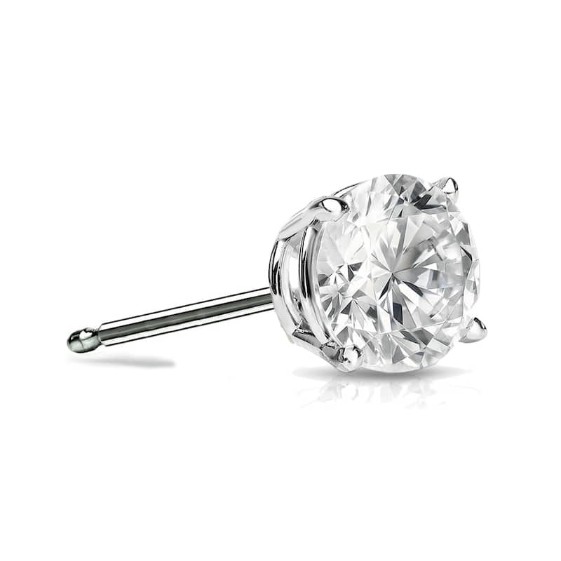 Auriya 1/2ctw Round SINGLE STUD (1) Diamond Earring 14k Gold