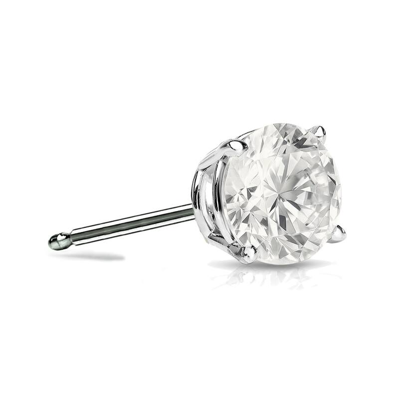 Auriya 1/3ctw Round SINGLE STUD (1) Diamond Earring 14k Gold
