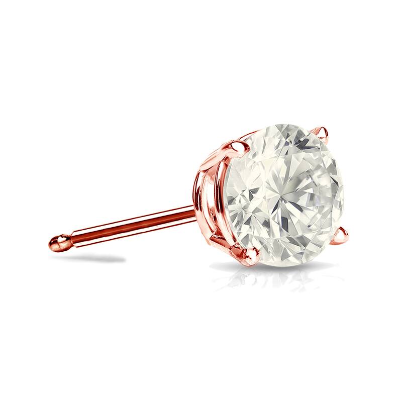Auriya 1/3ctw Round Diamond SINGLE STUD (1) Earring 14k Gold - Rose