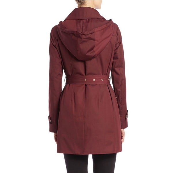 michael kors coat burgundy