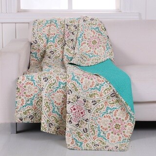 Greenland Home Fashions Avalon Multicolored Quilted Patchwork Throw ...