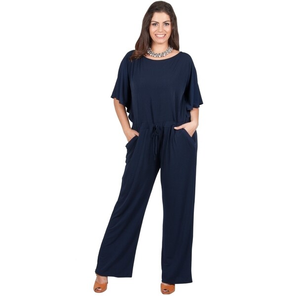 short sleeve jumpsuit plus size