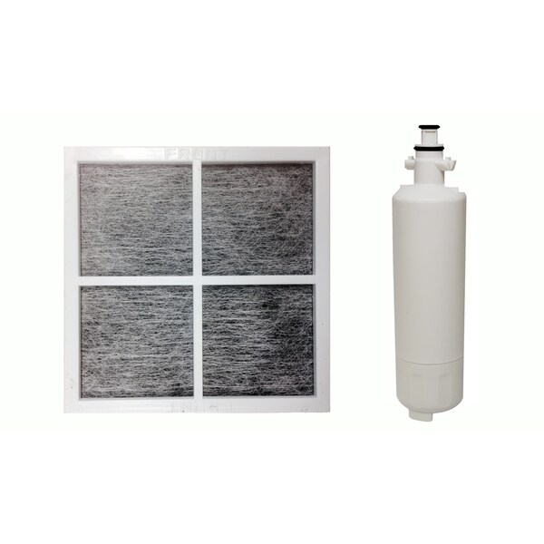 1 LG LT120F Air Purifying Fridge Filter and 1 LG LT700P Refrigerator Water Purifier Filter, Fits ADQ36006101 and ADQ36006101-S
