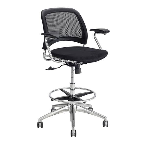 Safco Reve Mesh Extended Height Task Chair With Tilt Tension And Tilt Lock Adjustments Black On Sale Overstock 11403514