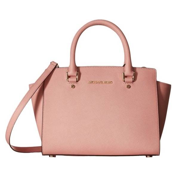 Michael Kors Selma Pale Pink Medium Satchel Handbag - 18369284 ...