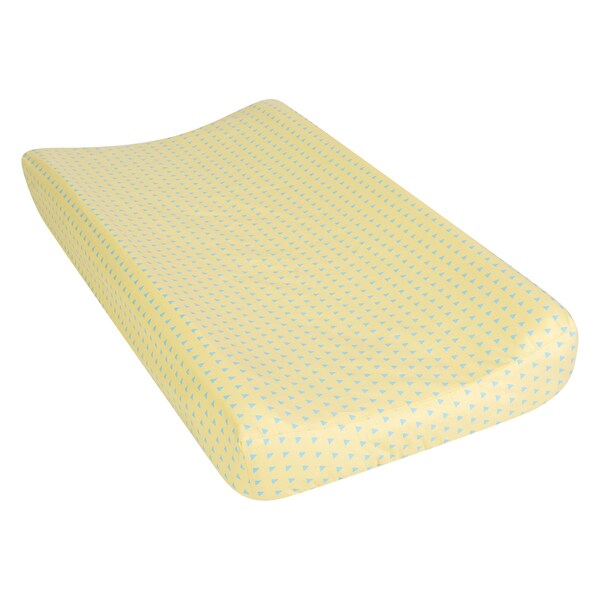 Shop Trend Lab Triangles Yellow and Aqua Changing Pad Cover Free