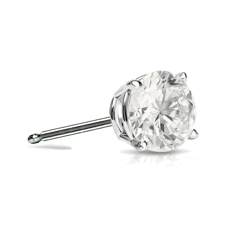 Auriya 14k Gold 1/2ct TDW Round SINGLE STUD (1) Diamond Earring