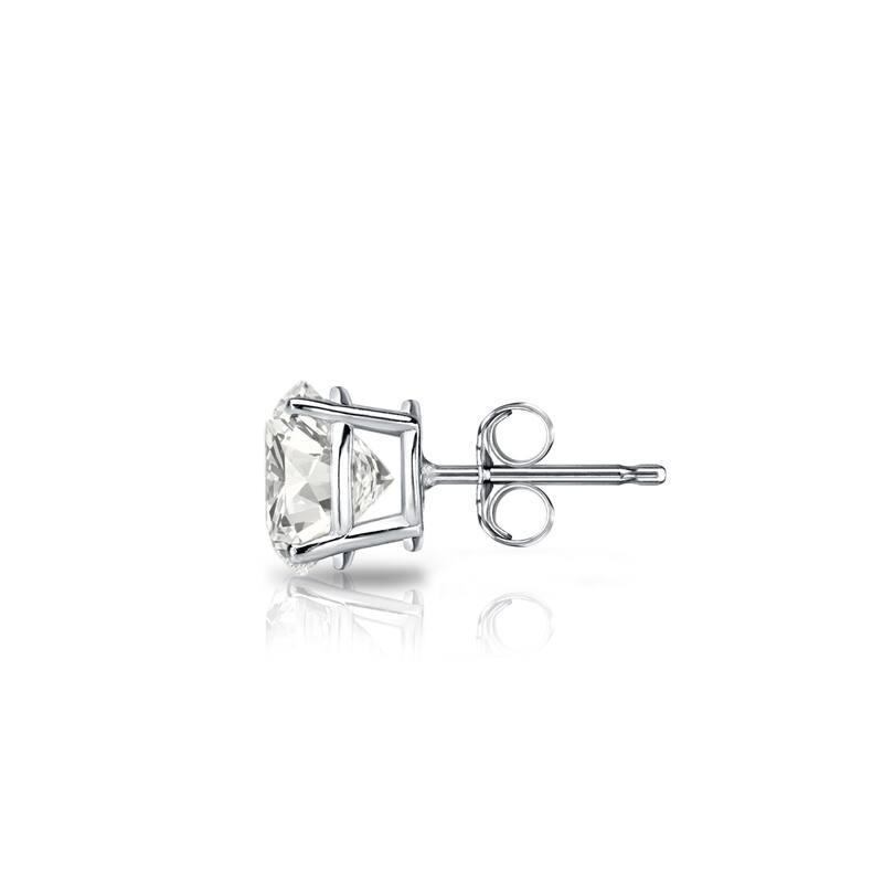 Auriya 14k Gold 1/2ct TDW Round SINGLE STUD (1) Diamond Earring